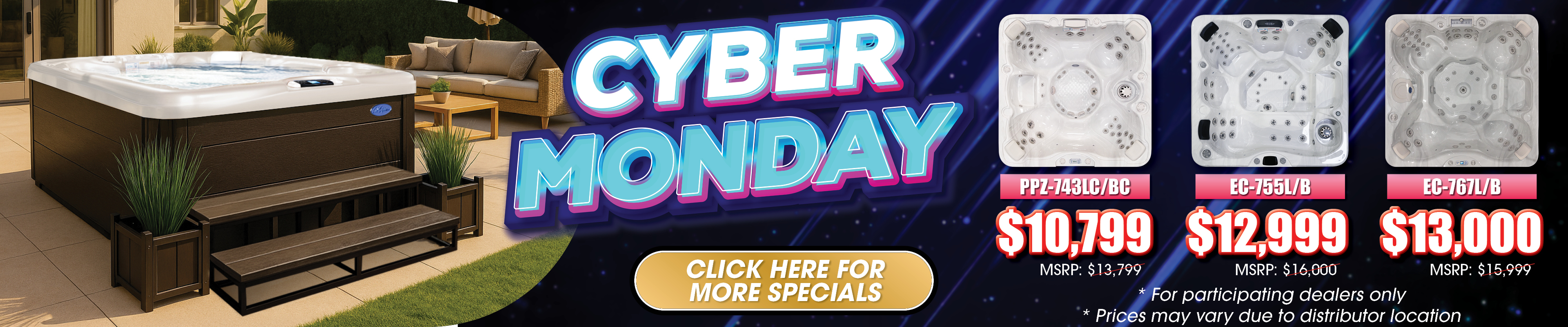 Calspas hot tub being used in a family setting - Weston